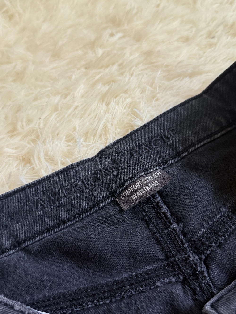 American Eagle Outfitters Black Distressed Denim Cutoff Shorts - Picture 6 of 6